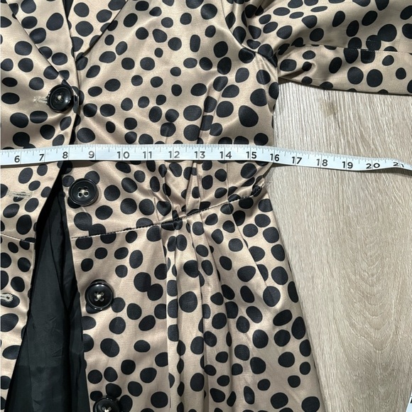 Newport News Tan and Black Polka Dot Coat - Picture 6 of 8